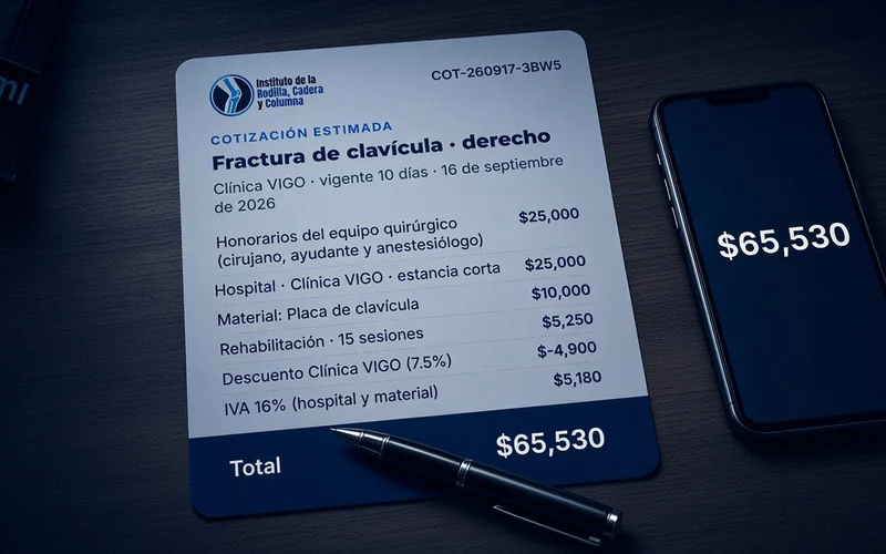 Cotización lista para enviarse, sobre un escritorio